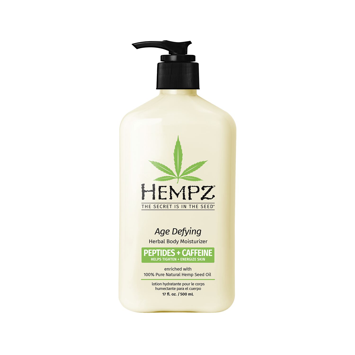 Hempz Age Defying Herbal Body Moisturizer – Peptides + Caffeine Travel Size