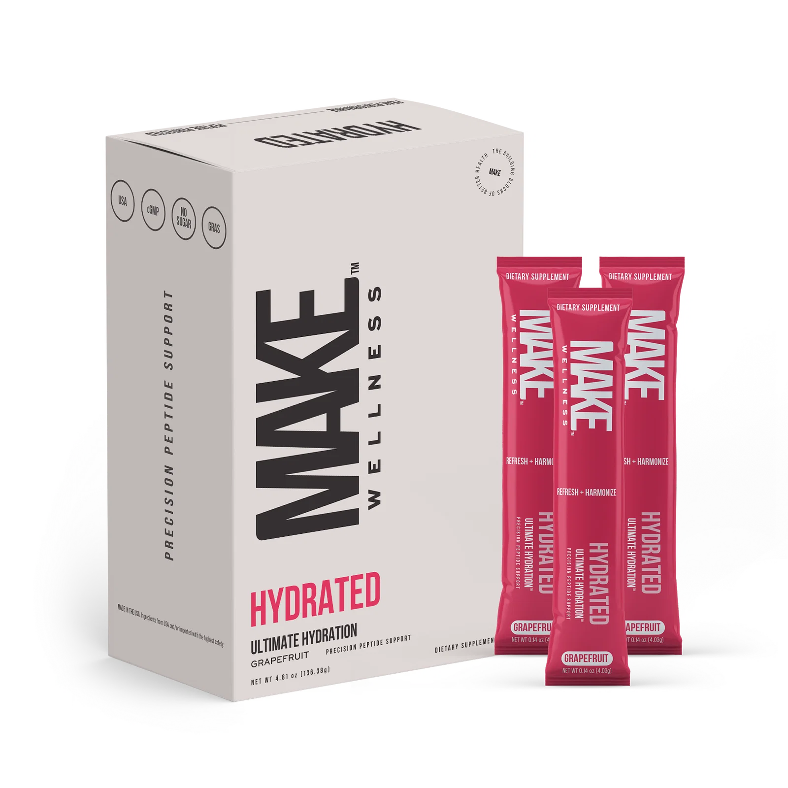 MAKE Wellness HYDRATED- Grapefruit Sample